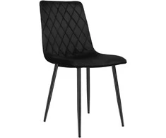 Dexter Velvet juoda minkšta kėdė