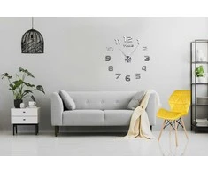 DIY sieninis laikrodis NEPRI 65 - 130 cm - sidabrinis 3D