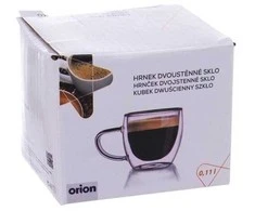 Dvisienis termo stiklas kavai. 0,1 l