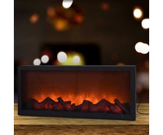 Elektrinis židinys LED juodo metalo 57x25 cm