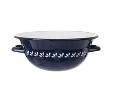 Emaliuotas dubuo, retro mėlynas dubuo, 26 cm, 2,5 l