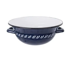 Emaliuotas dubuo, retro mėlynas dubuo, 26 cm, 2,5 l