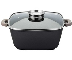 Nava Puodas granitas su stikliniu dangteliu FUNTZIO 24 cm, 5,4 l
