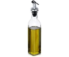 Stiklinis butelis alyvuogių aliejui ir actui su dozatoriumi 250 ml