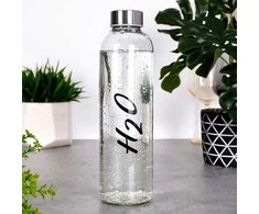 Gertuvė Stiklinis butelis vandeniui, sultims, limonadui, kokteiliui, kokteiliui, nepralaidus 700 ml