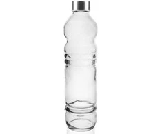 Gertuvė Stiklinis butelis vandeniui, sultims, limonadui, kokteiliui, kokteiliui 1,1 l