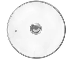 Glasdeckel Pfannen-Deckel Topfdeckel Universaldeckel su Edelstahlrand hitzebeständiges Stiklas 32 cm