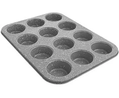 GRANDE granitinė bandelių kepimo forma bandelėms, 12 vnt, 35x26 cm