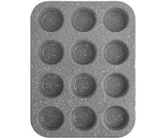 GRANDE granitinė bandelių kepimo forma bandelėms, 12 vnt, 35x26 cm