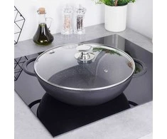 Granitinė wok keptuvė 32 cm su GRANDE dangčiu