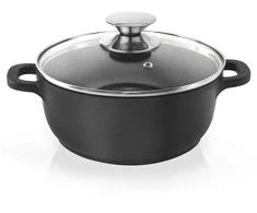 Granito puodas su dangteliu, indukcinis GRANDE ORION 16 cm 1,4 l