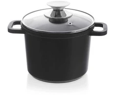 Granito puodas su stikliniu dangteliu, aukštas GRANDE, 2 l