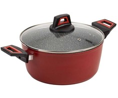 Nava Puodas granitas su stikliniu dangteliu TAURUS 24 cm, 4,2 l