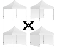 Greitosios prekybos paviljonas 3x3 m 3 sienos mėlynos