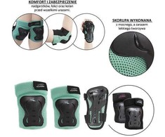 H706 JUODOS IR MĖTINĖS DYDŽIO. L NILS EXTREME PROTECTOR RINKINYS