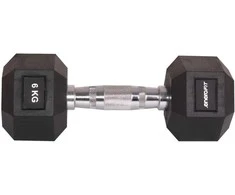 HEX RUBBER Hanteliai 6 KG ENERO FIT