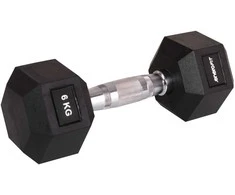 HEX RUBBER Hanteliai 6 KG ENERO FIT