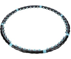 HHP006 JUODAI MĖLYNAI HULA HOP MASAŽAS SU MAGNETAIS 98cm HMS