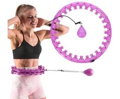 HHW12 PLIUS DYDŽIO HULA HOOP VIOLETAS SU RIEŠUTAIS IR HMS SVORIU