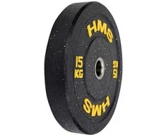 HTBR15 GELTONAS OLIMPINIS PLOKŠTELĖS BUMPERIS 15 KG HMS