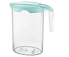 Indelis gėrimams vandens sultims plastikinis su dangteliu matavimo snapelio rankena 1,75 l