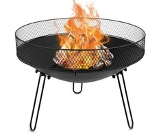 Juodo metalo sodo židinys 60 cm