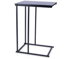 Juodo metalo šoninis kavos staliukas 40x26x58 cm