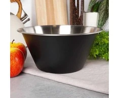 Juodo plieno virtuvės dubuo 22 cm, 2 l
