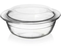 Karščiui atsparus stiklinis indas su dangteliu 27x23x11,5 cm, 2,2 l