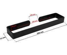 Kasos metalinė sieninė kabykla 30 cm juoda palėpė