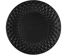 Keramikinė juoda pietų lėkštė, sekli vakarienei, SOHO CLASSIC, 27 cm