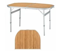 KING CAMP Bamboo Camping Stalas 120 x 80 cm