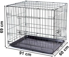 KISHU metalinis gyvūno narvas 91x 60x 69 cm XL