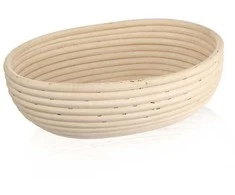 Krepšelis iš rotango duonai kildinanti duonos tešlai 1,5kg 28x22x9 cm