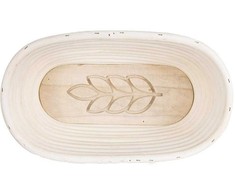 Krepšelis iš rotango duonai kildinanti duonos tešlai 1kg 26x13x9 cm ausis