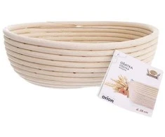 Krepšelis iš rotango duonai kildinanti duonos tešlai 1,5kg 28x22x9 cm