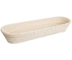 Krepšelis iš rotango duonai kildinanti duonos tešlai 1,5kg 43x16x7 cm