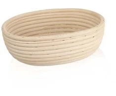 Krepšelis iš rotango duonai kildinanti duonos tešlai 1kg 24x18,5x9 cm