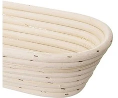 Krepšelis iš rotango duonai kildinanti duonos tešlai 1,5kg 43x16x7 cm