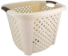 Kvadratinis krepšys RATTAN 34l - smėlio spalvos */ 44x44x33 cm/