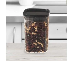 Kvadratinis virtuvinis indas su dangteliu ir sandarikliu maistui 1,4 l