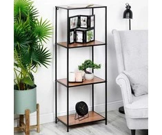 Laisvai pastatoma dekoratyvinė metalinė lentyna Juoda ORION 46x30x130 cm