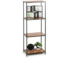 Laisvai pastatoma dekoratyvinė metalinė lentyna Juoda ORION 46x30x130 cm