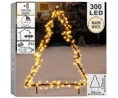 Lauko metalinė eglutė, 300 LED, 125 cm