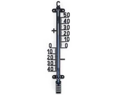 Lauko termometras juodas 25 cm
