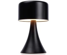 LED metalinė naktinė lempa, juoda, bevielė, 20,5 cm