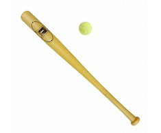 LONDERO medinė beisbolo lazda 75 cm su teniso kamuoliuku