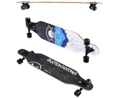 LONGBOARD SKULL WOOD SKATE NILS EXTREME