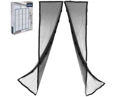 Magnetinis tinklelis nuo uodų su durų magnetu vabzdžiams ir uodams juodas 212x100 cm