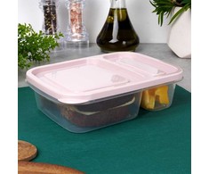 Maisto indelis padalintas 2 dalių priešpiečių dėžutė 750 ml
